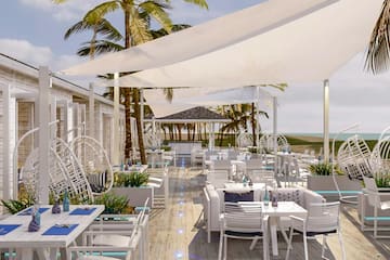 a restaurant with tables and chairs