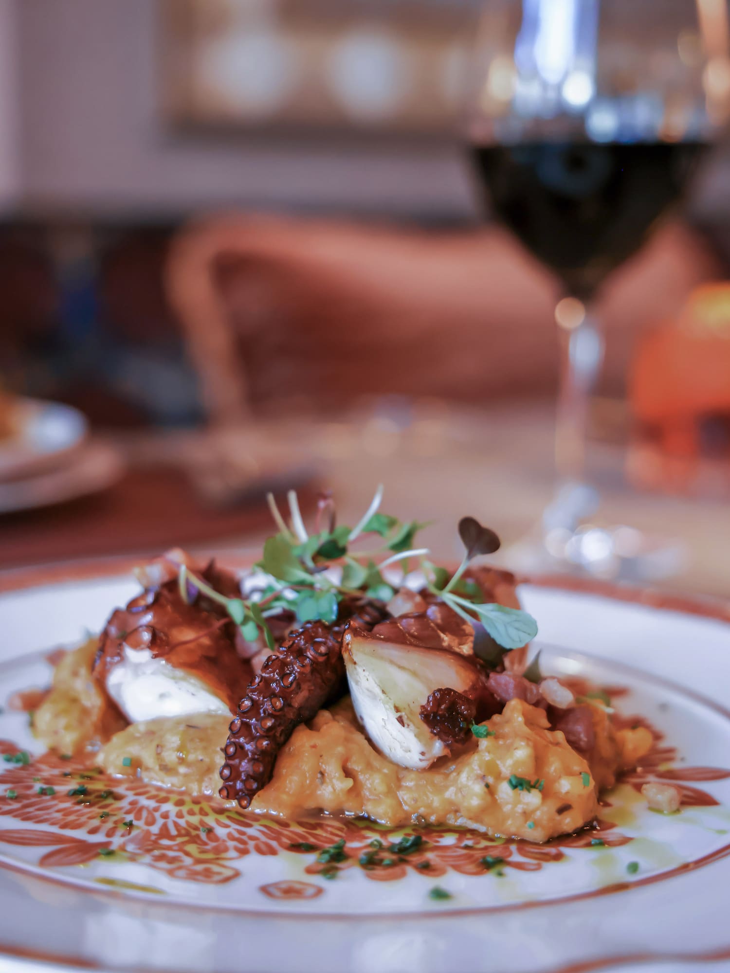 a plate of food on a table