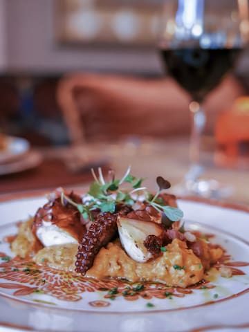 a plate of food on a table