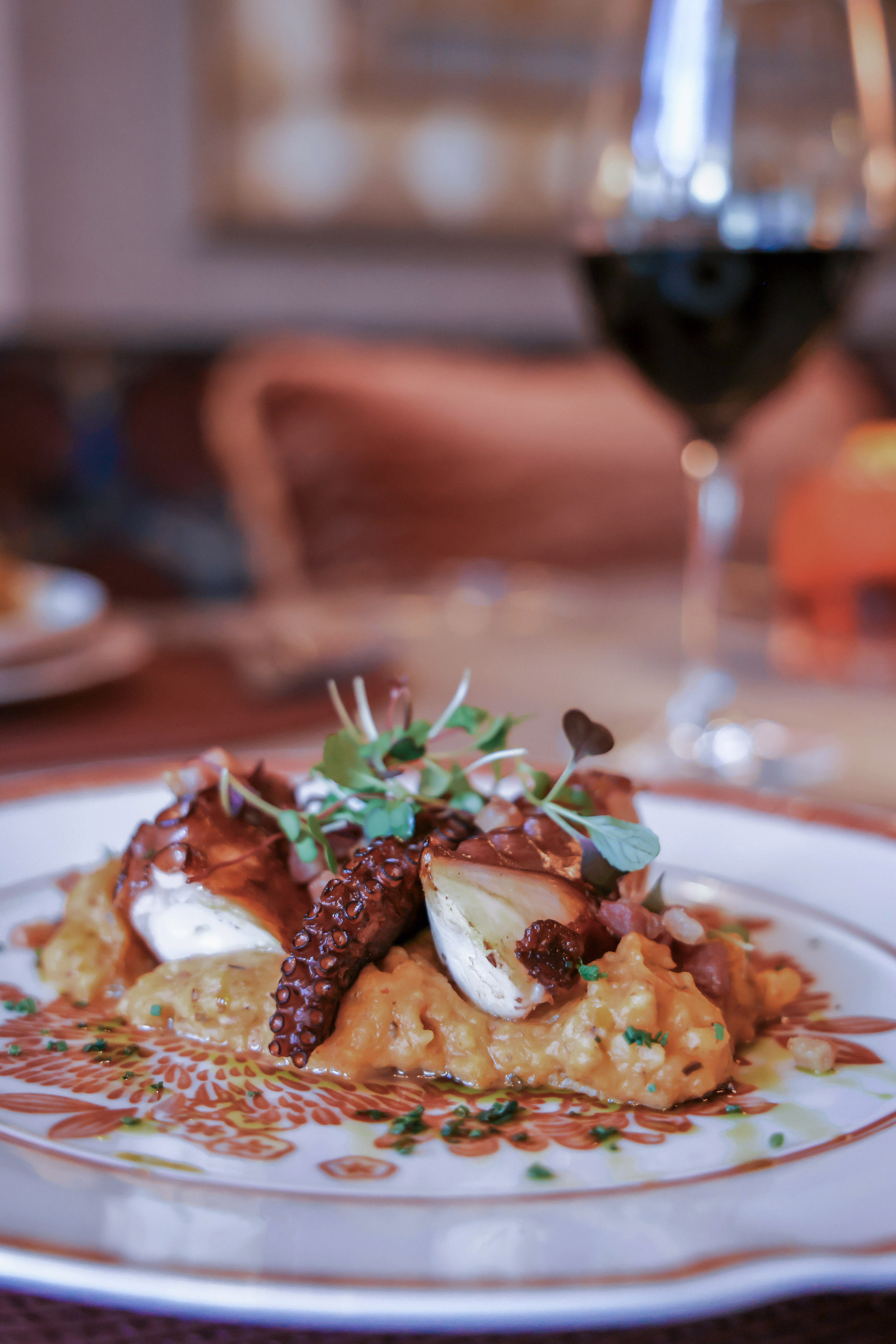 a plate of food on a table