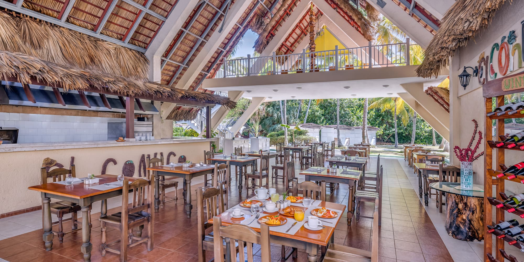 a restaurant with tables and chairs