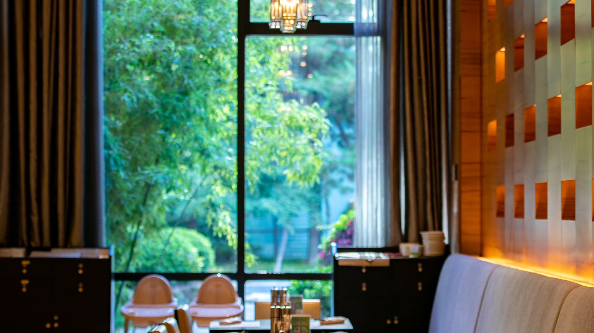 a restaurant with tables and chairs