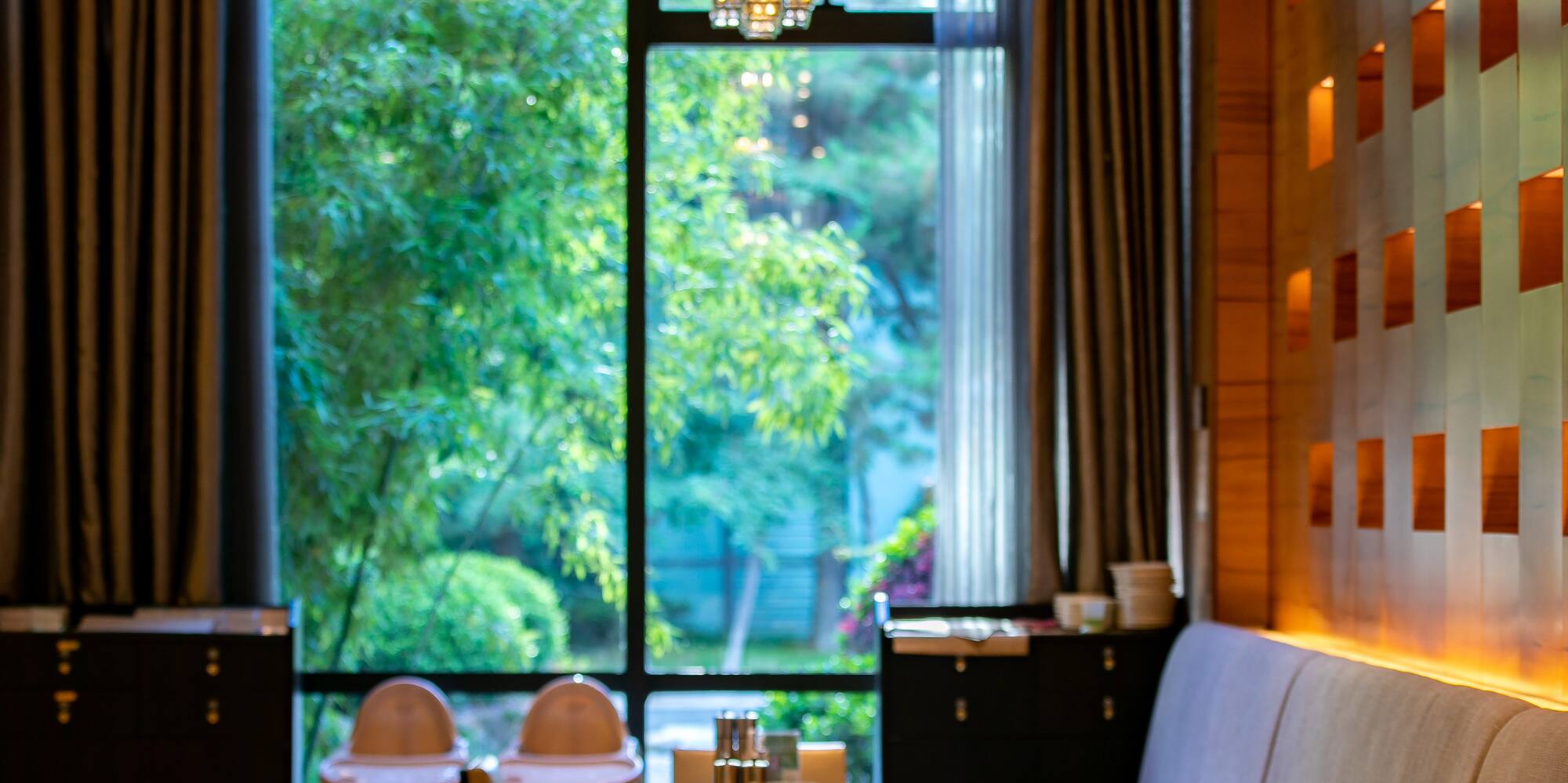 a restaurant with tables and chairs