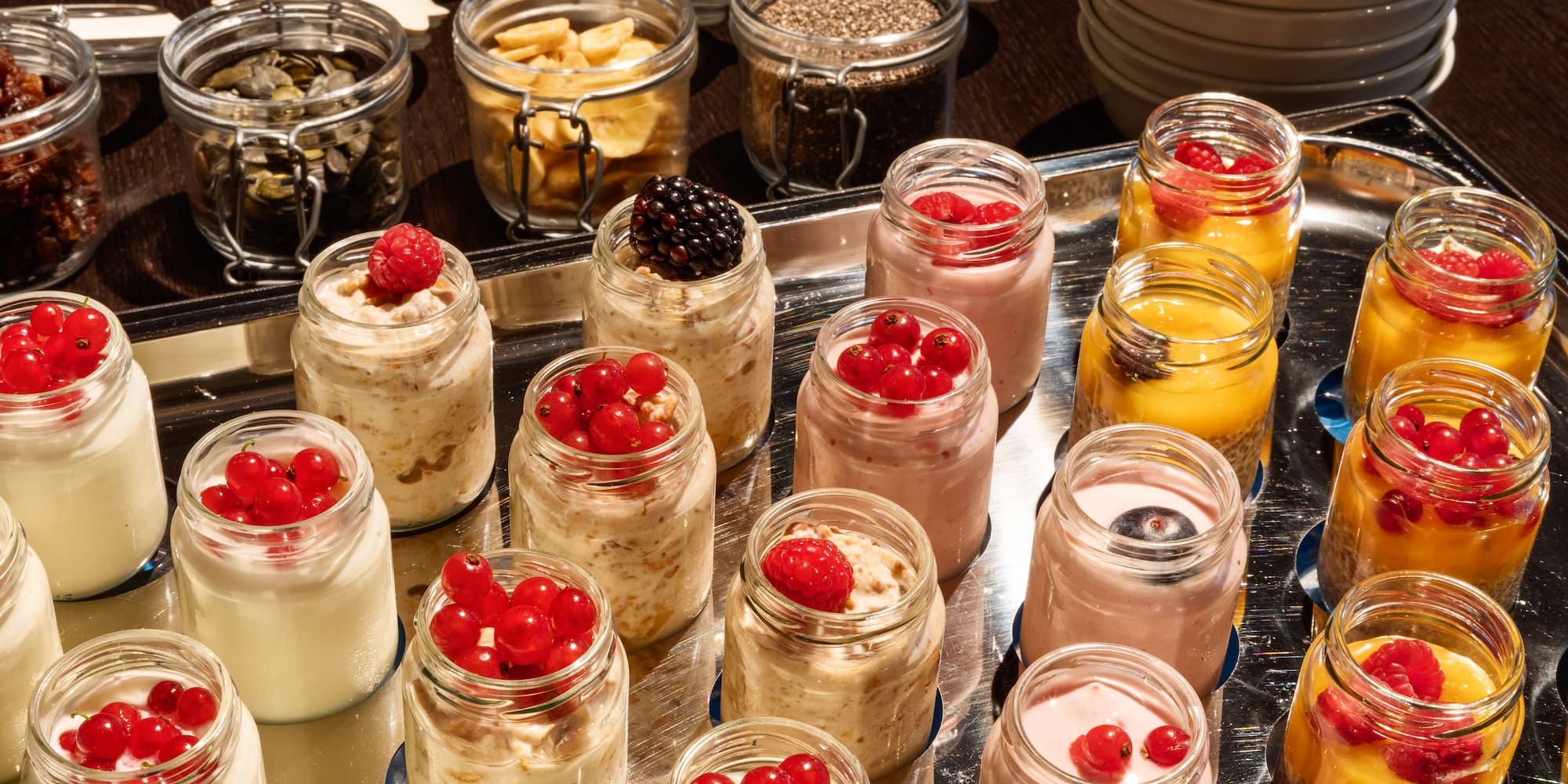 a table full of food