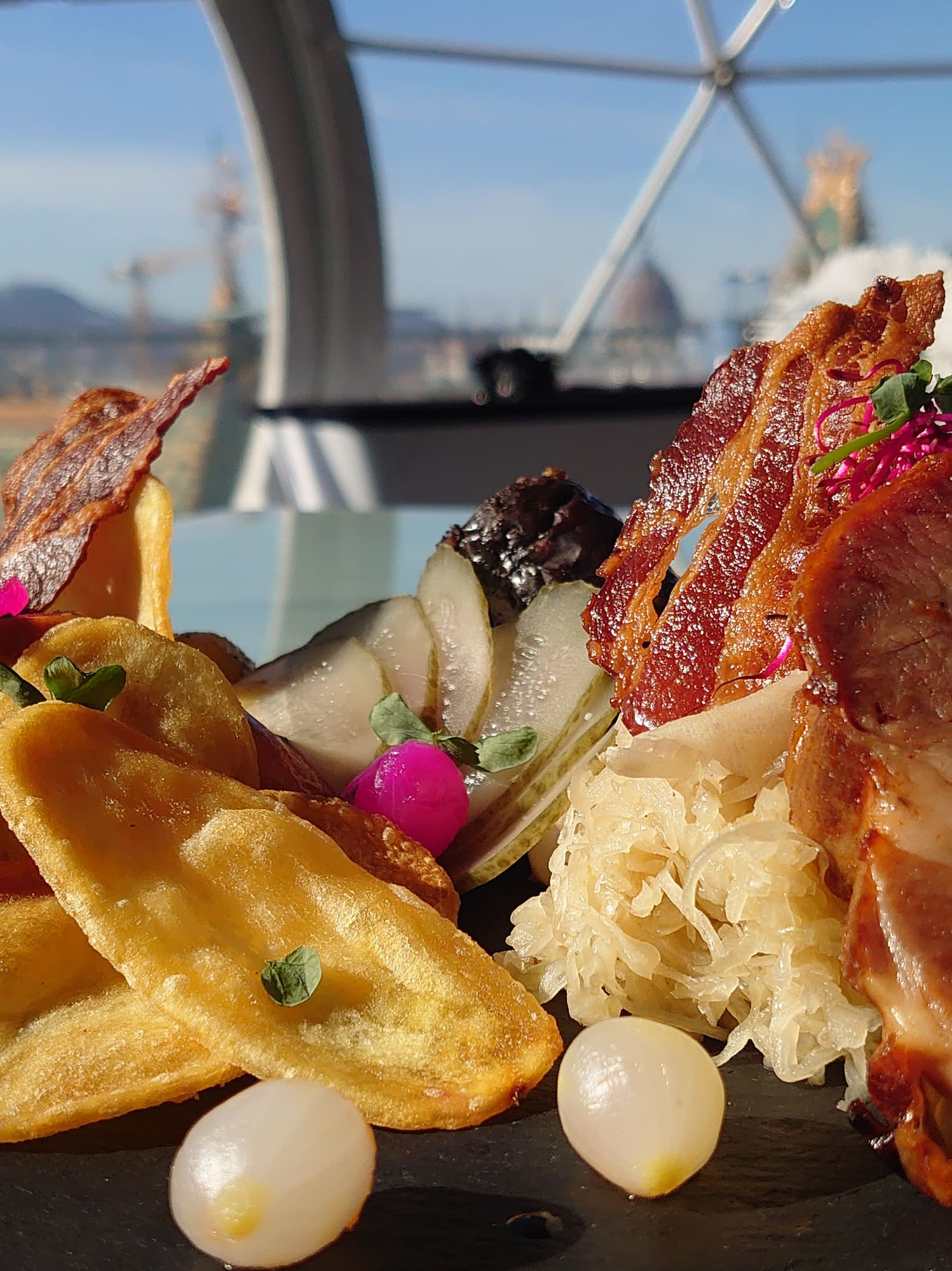 a plate of food on a table