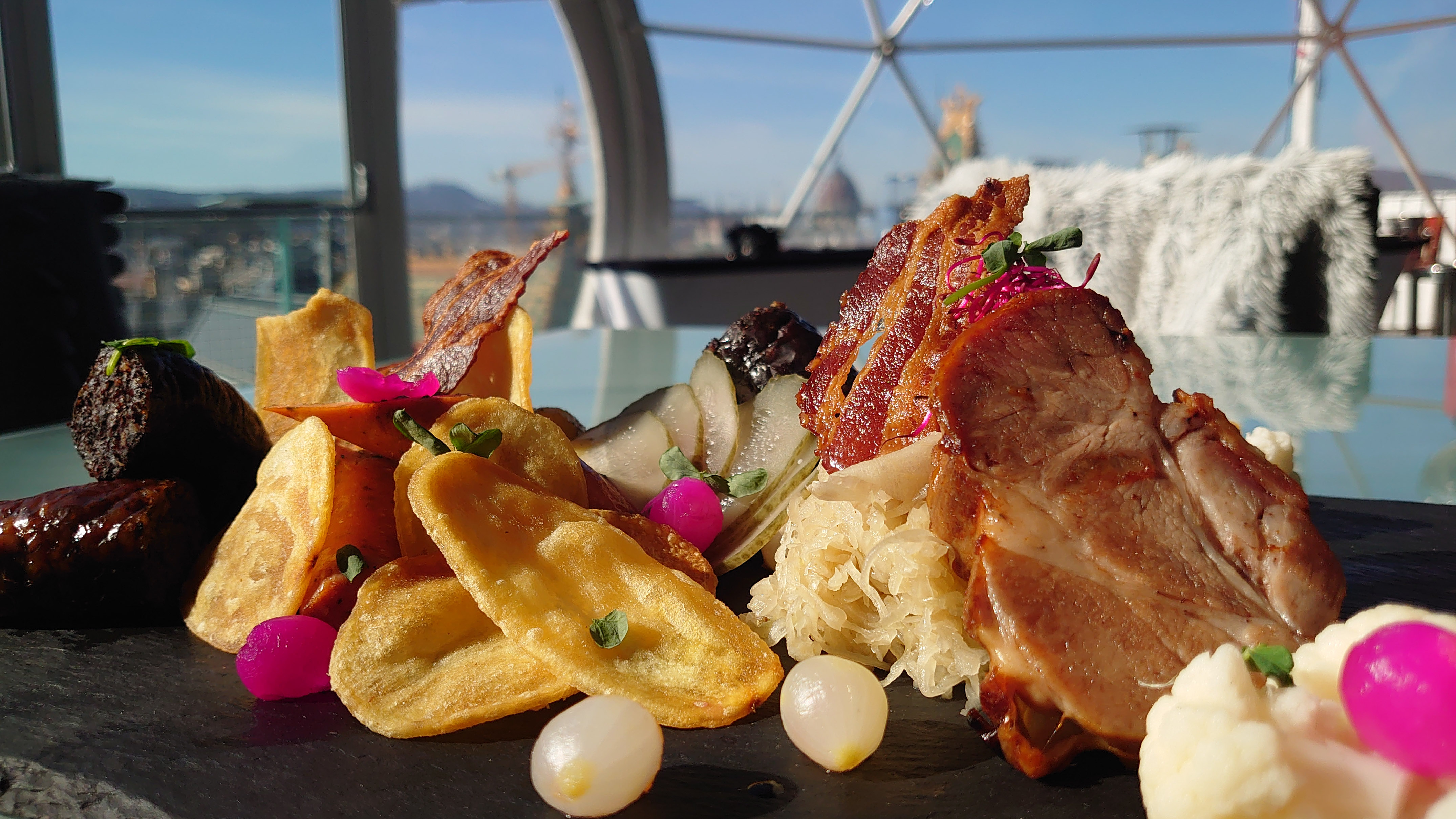 a plate of food on a table