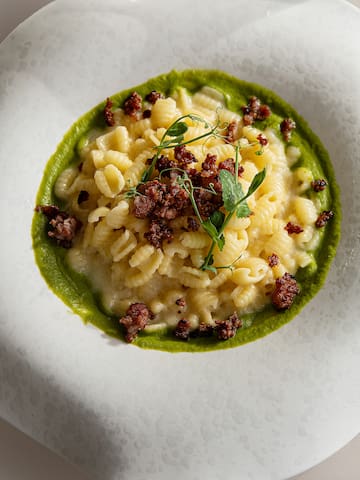a plate of food on a table