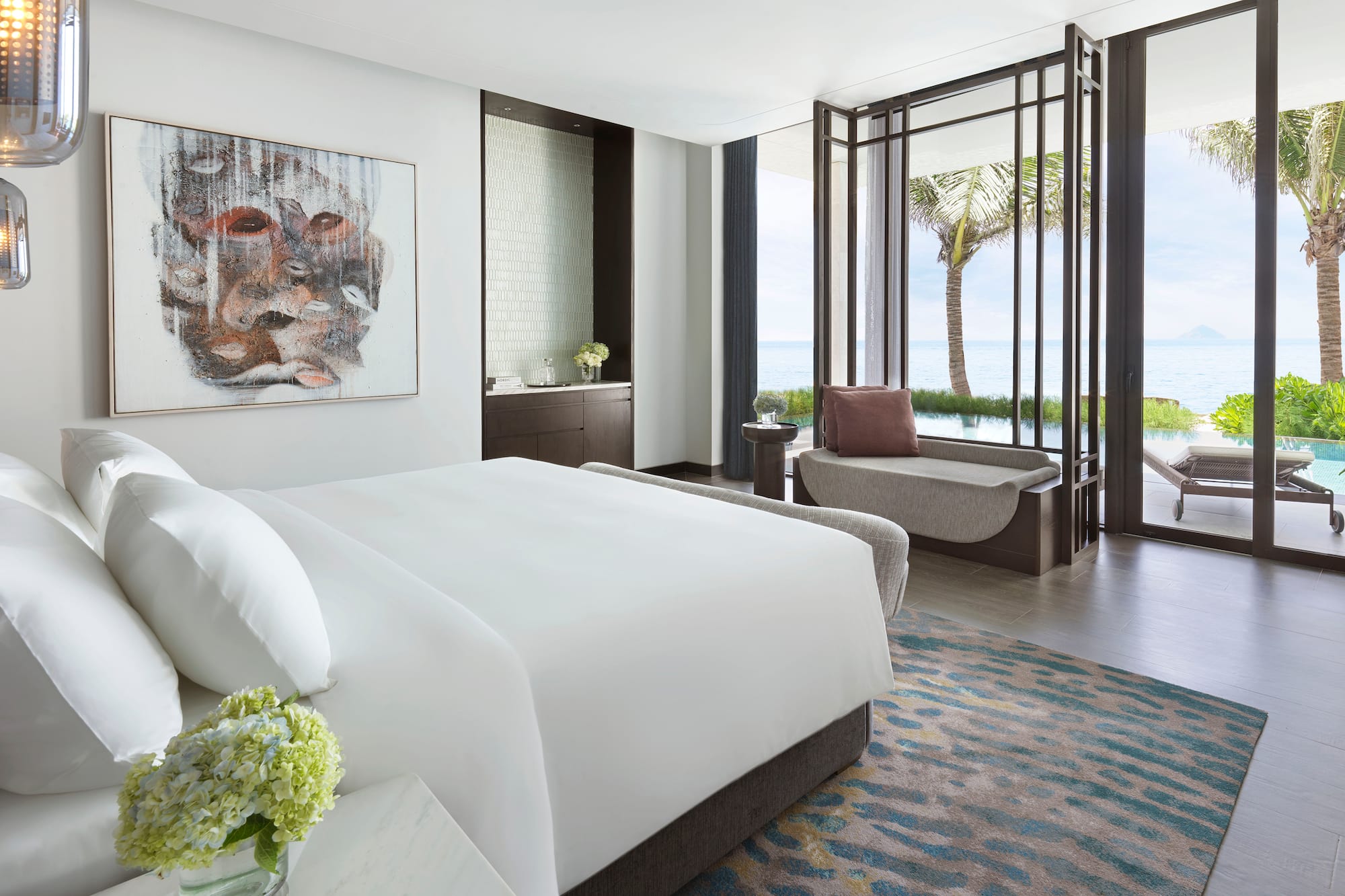 a room with a bed and a couch