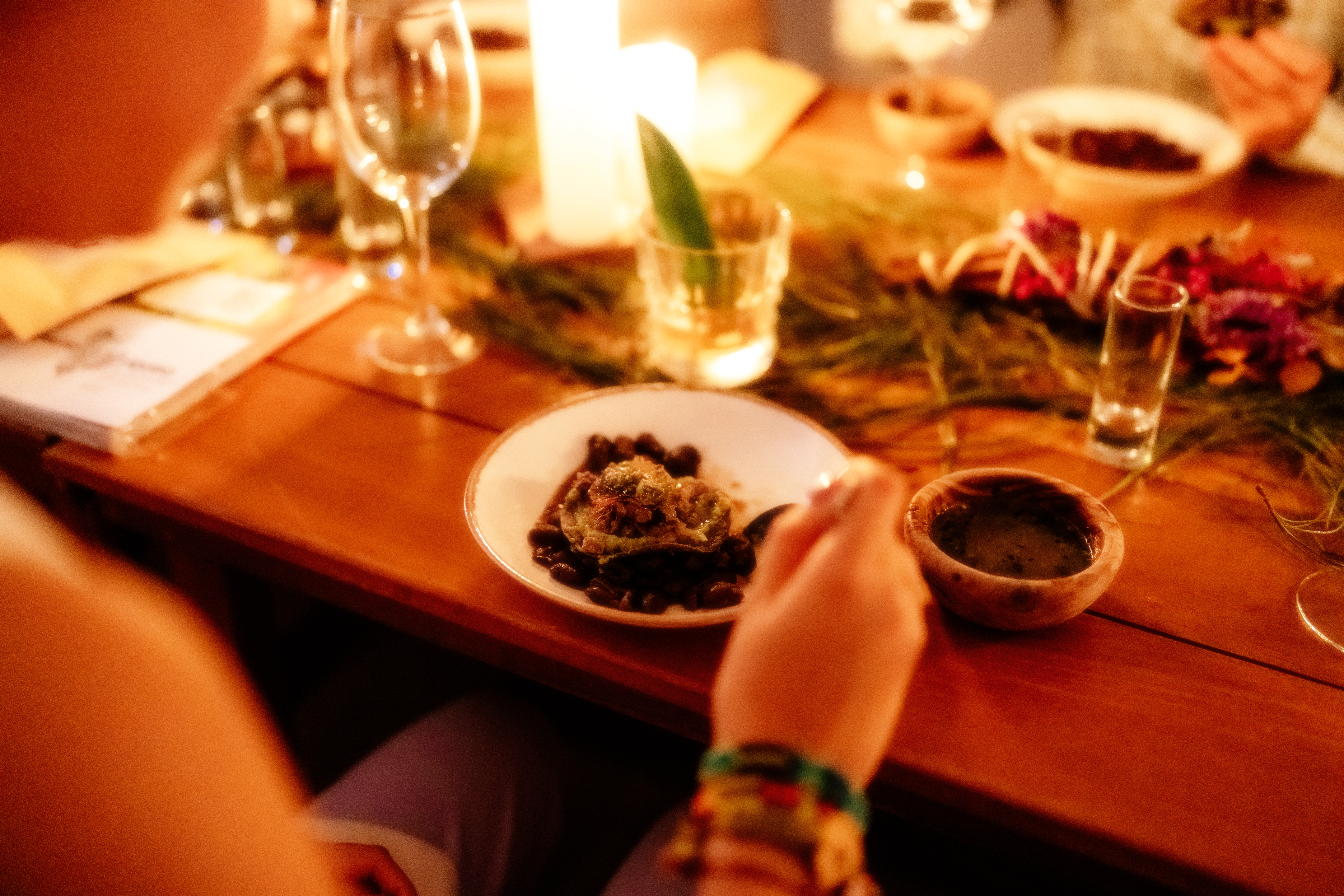a plate of food on a table
