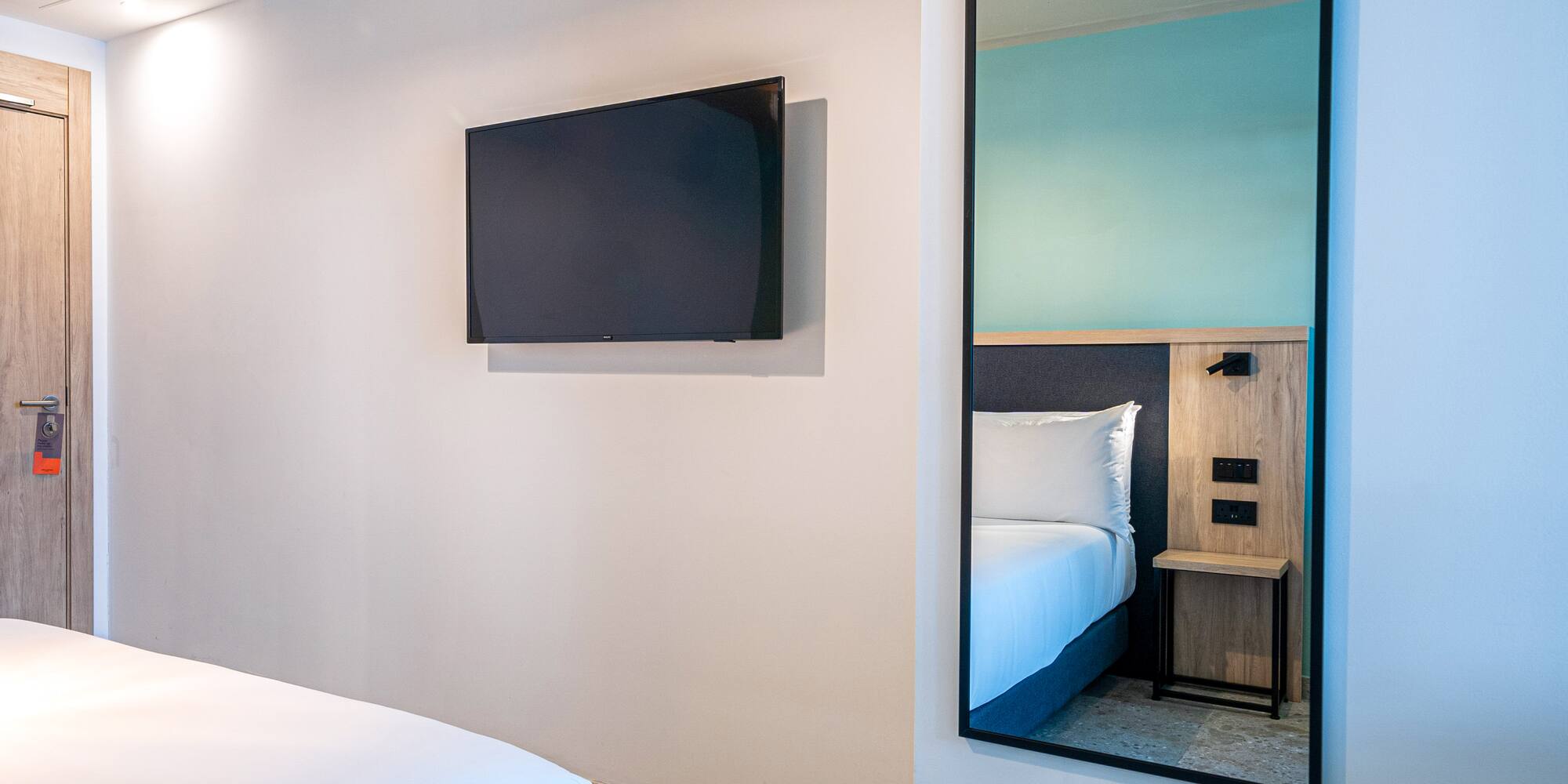 a mirror on the wall