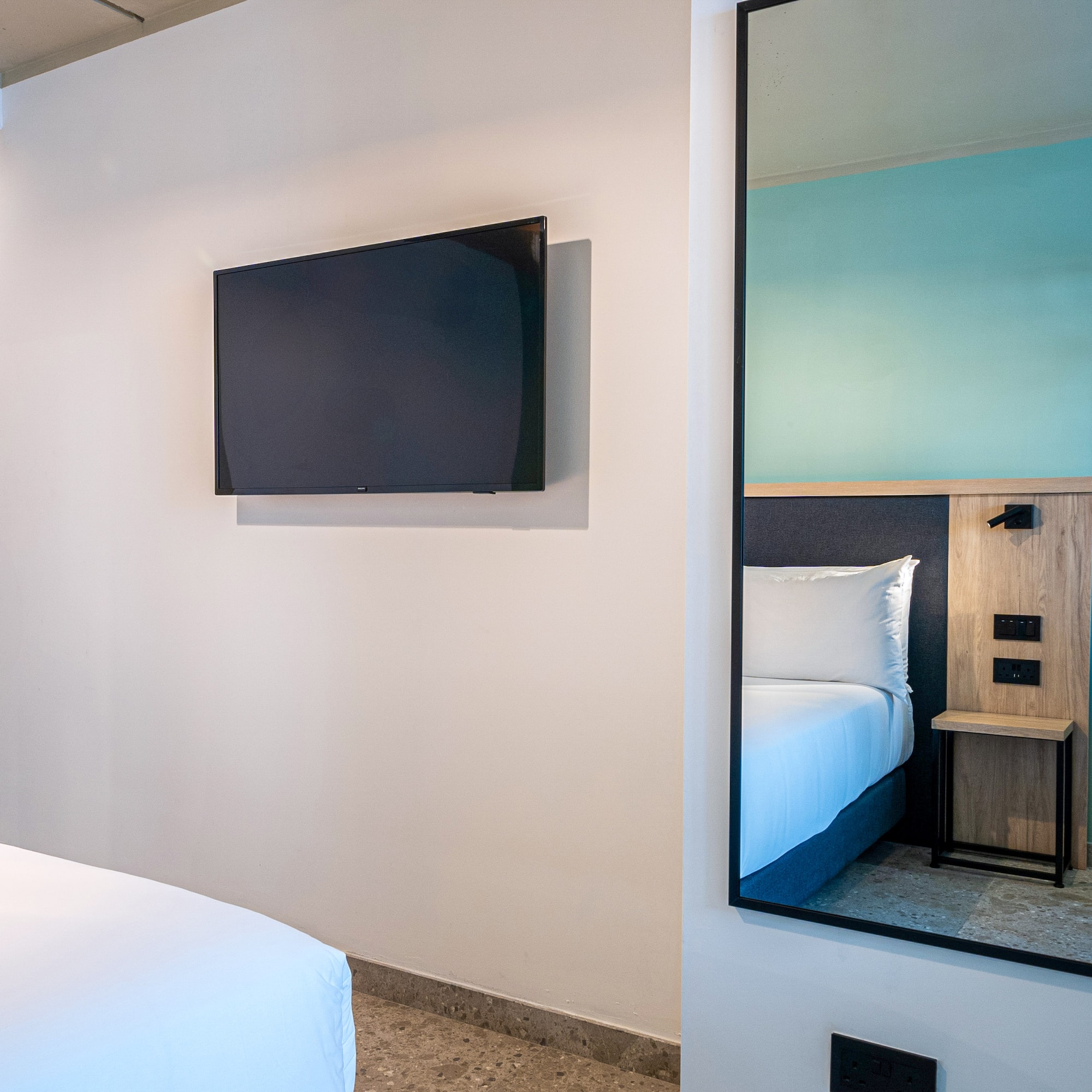 a mirror on the wall