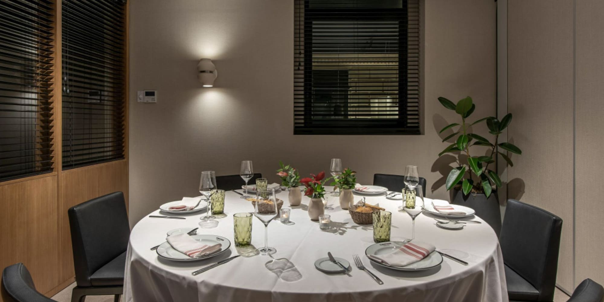 a table set for a dinner party