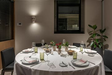 a table set for a dinner party