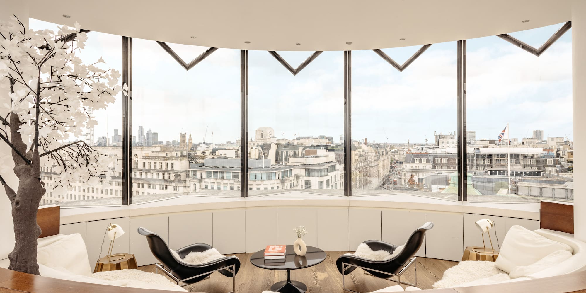 a room with a view of a city