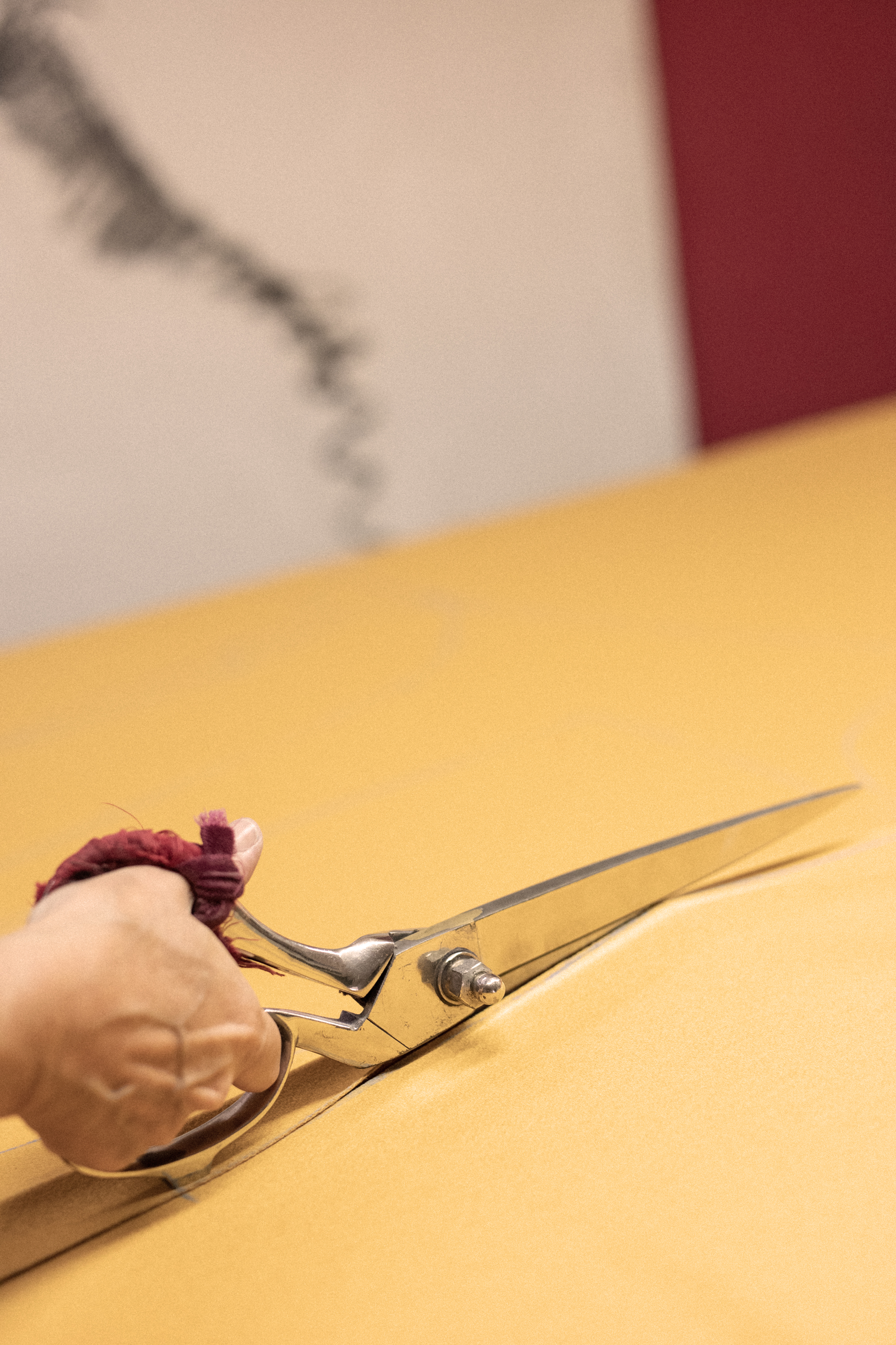 a person holding a pair of scissors