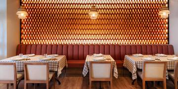 a table set up in a restaurant