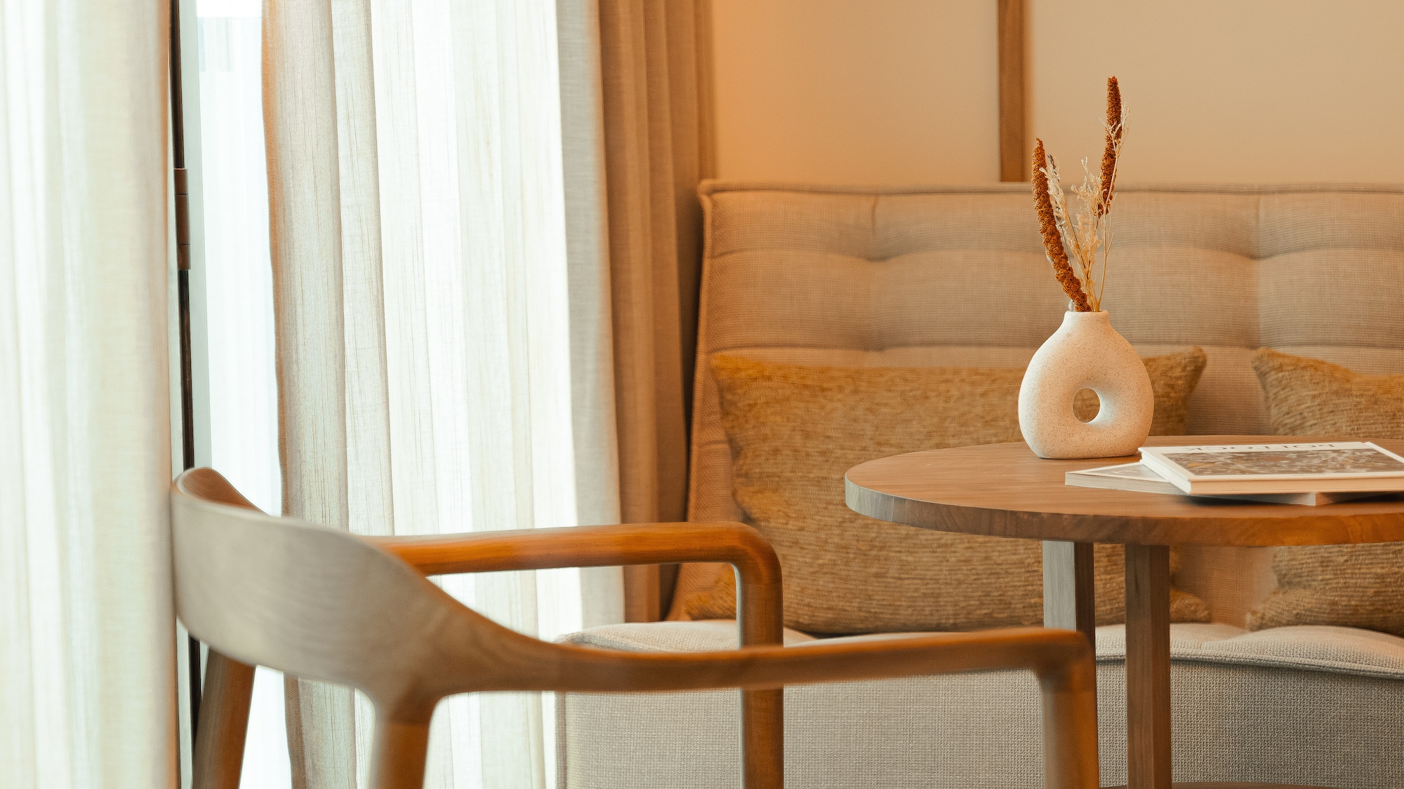 a room with a tv and a table