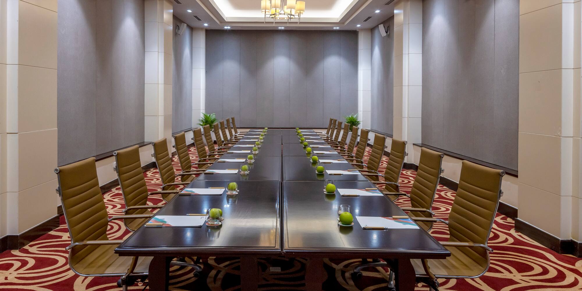a conference room with chairs and tables