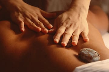 a person receiving a massage