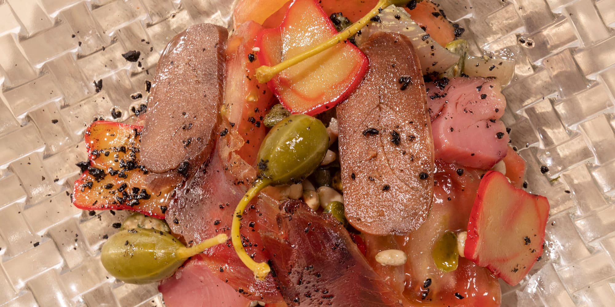 a plate of food on a table