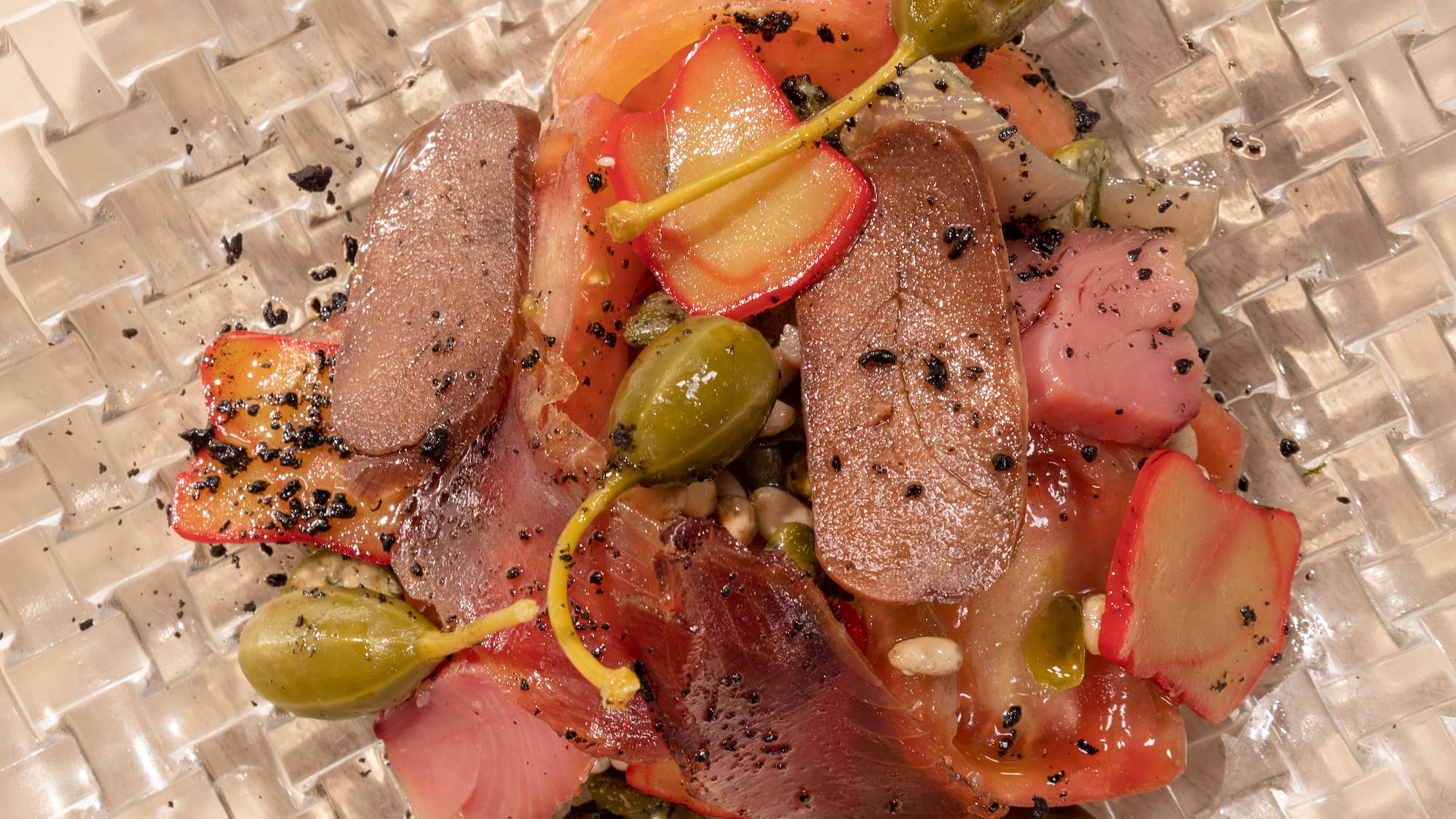 a plate of food on a table