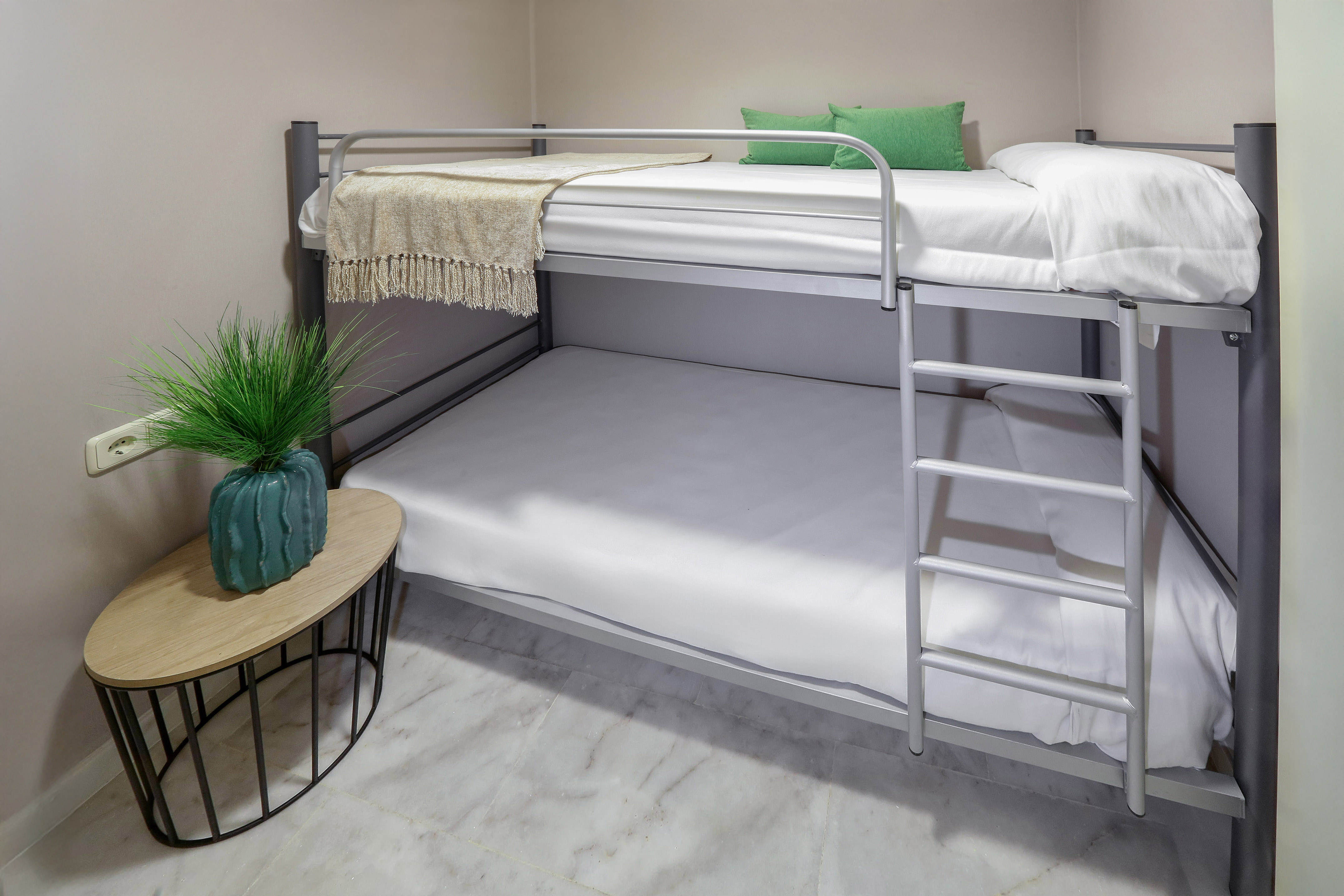 a bunk bed in a room