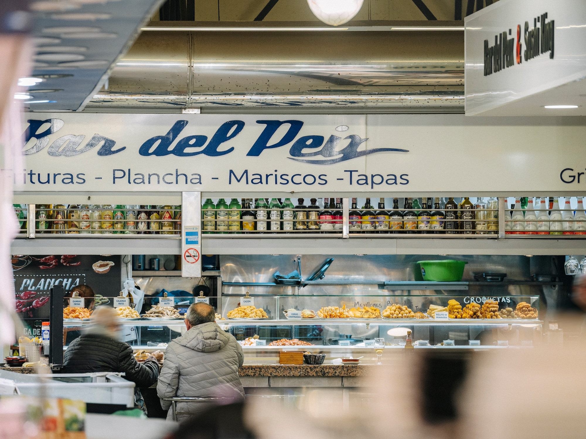 people at a food store