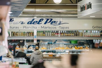 people at a food store