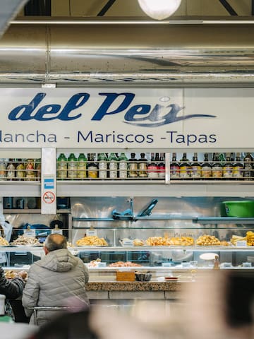 people at a food store