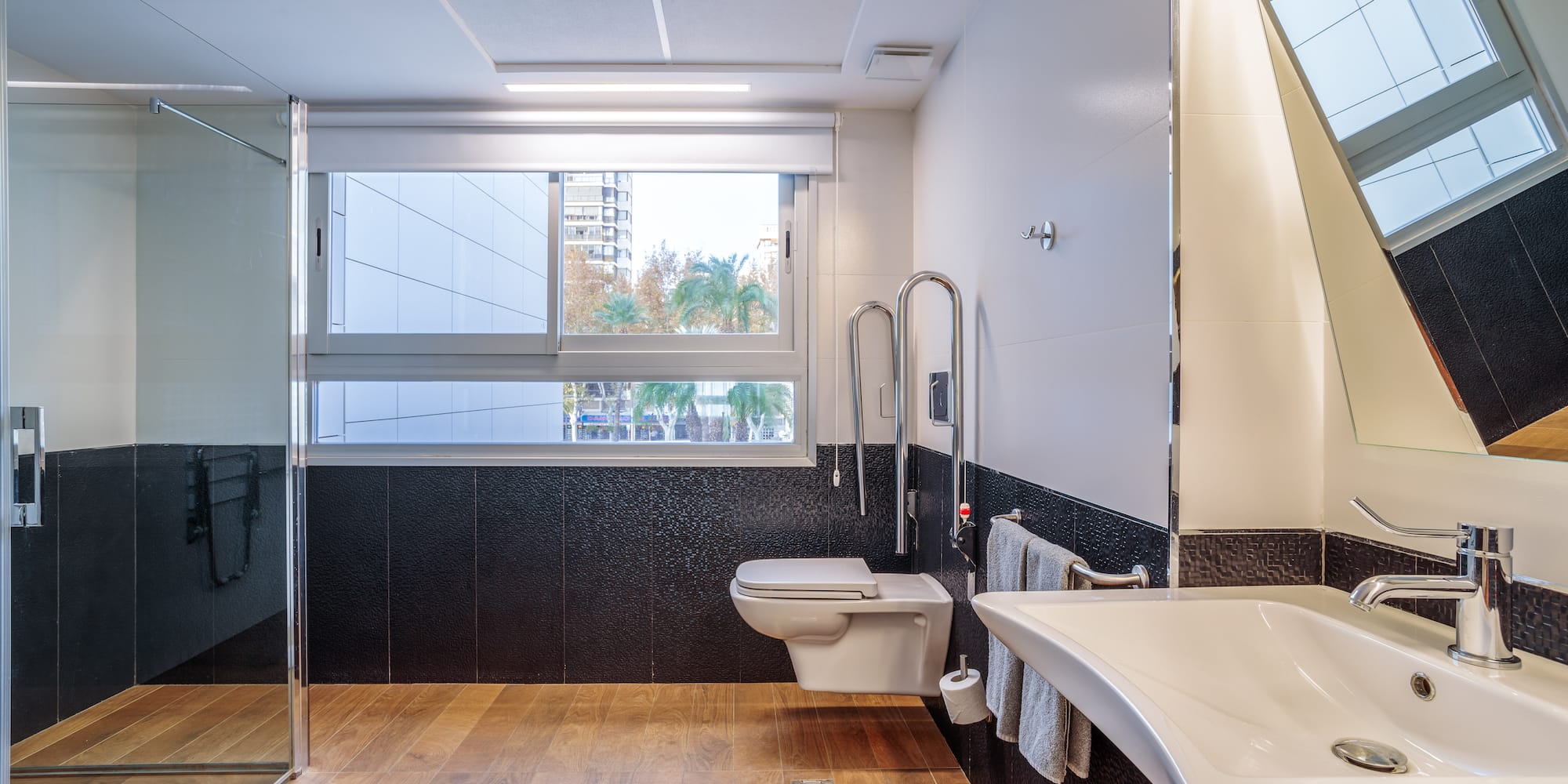 a bathroom with a sink and toilet
