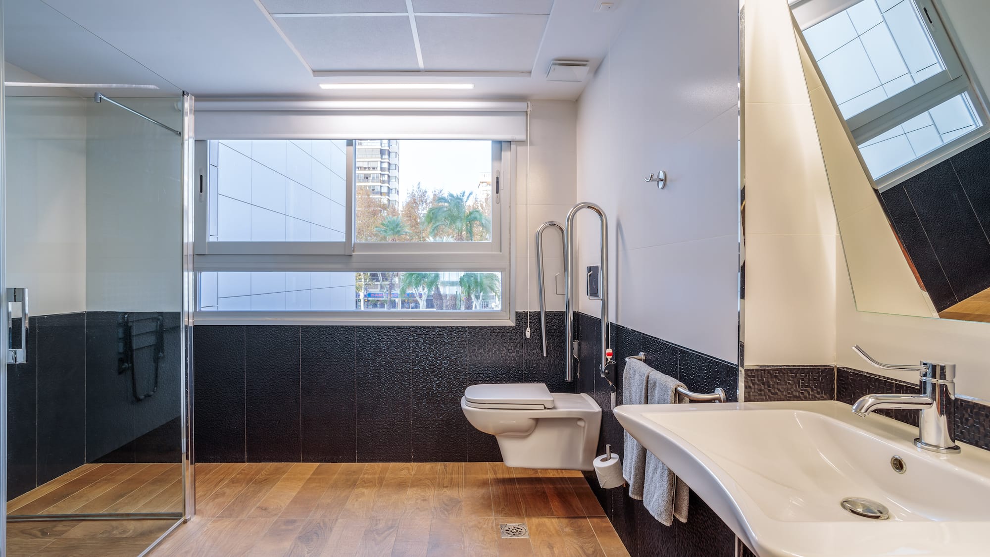 a bathroom with a sink and toilet