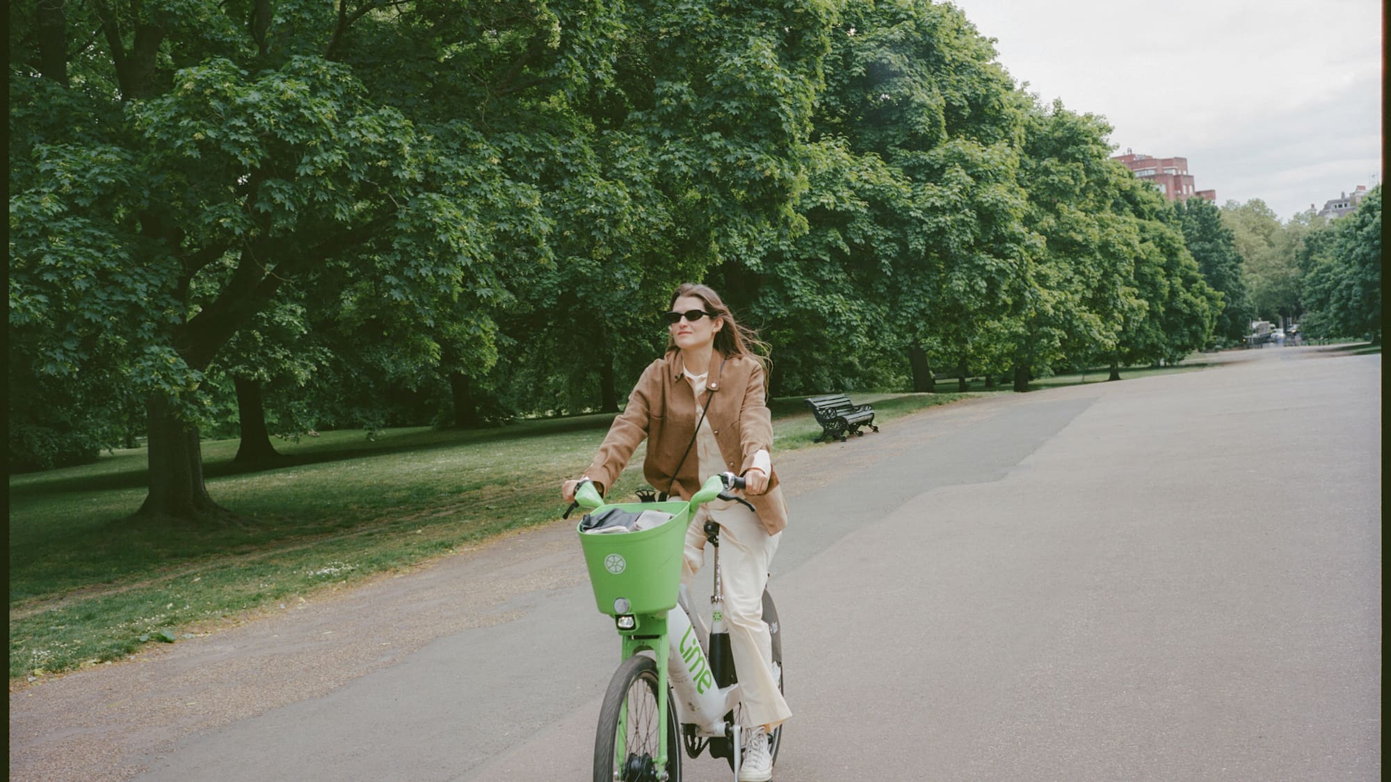 a woman riding a bicycle