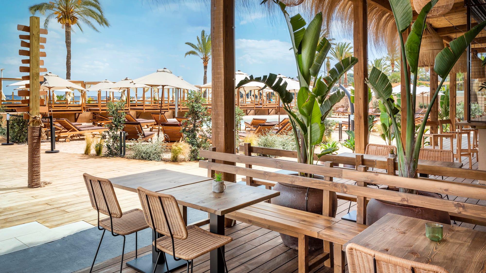 a table and chairs on a patio