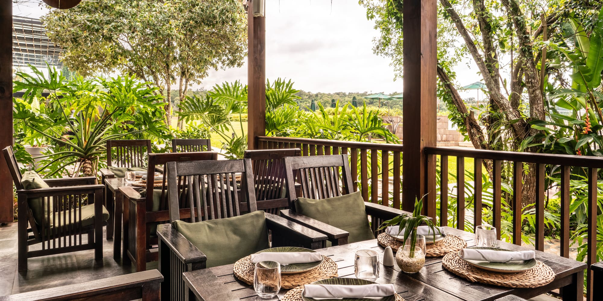 a table set up for a meal