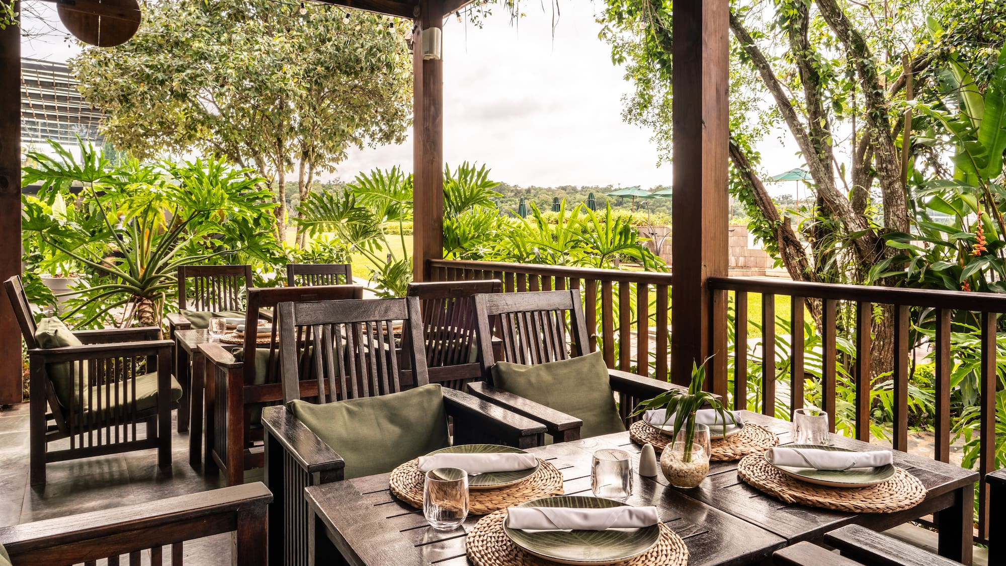 a table set up for a meal
