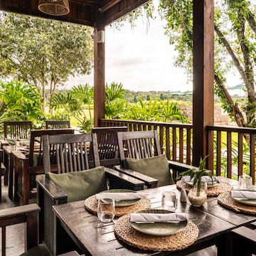 a table set up for a meal