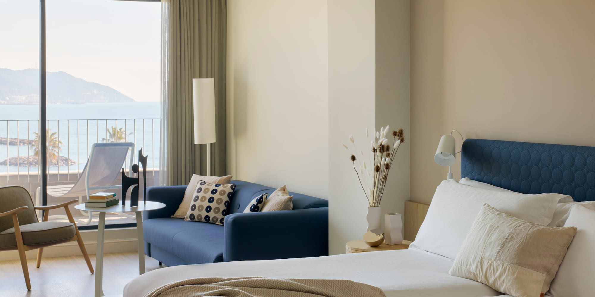 a room with a bed and a couch