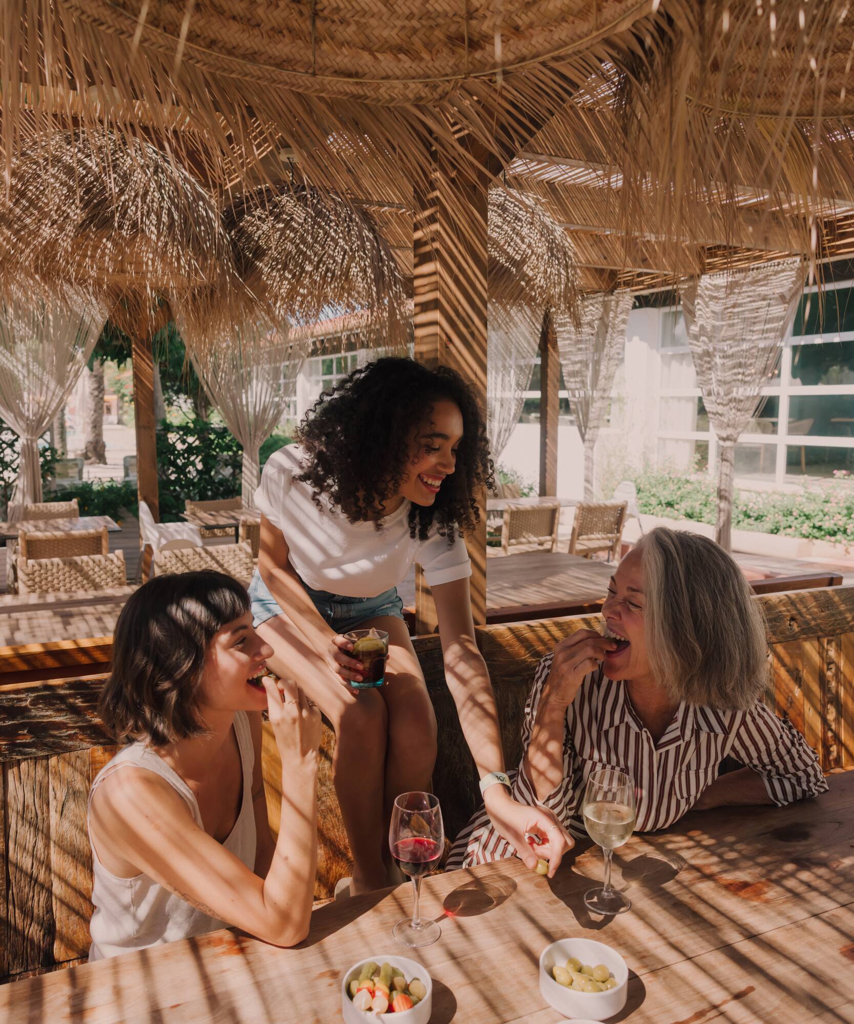 a group of women sitting at a table