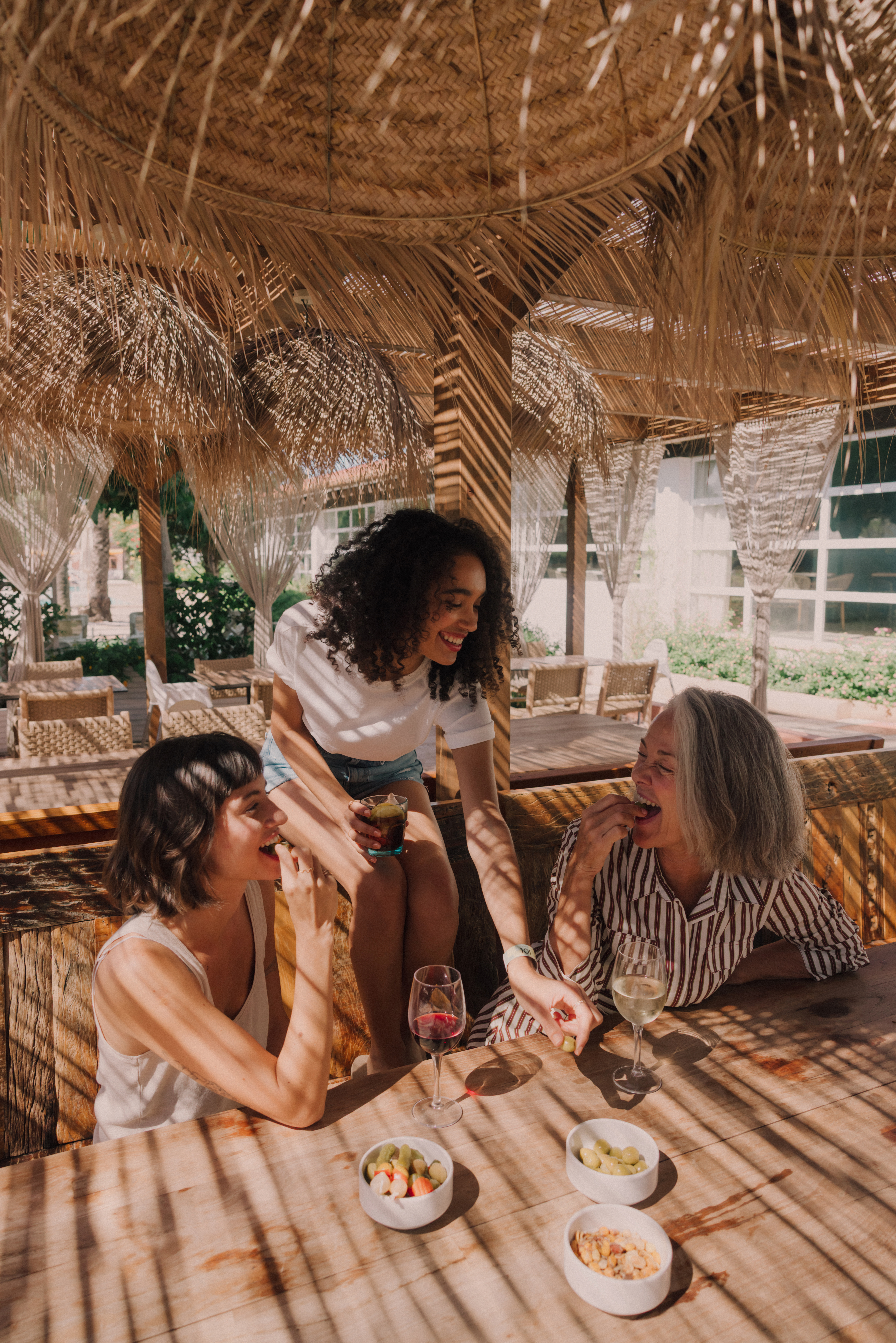 a group of women sitting at a table