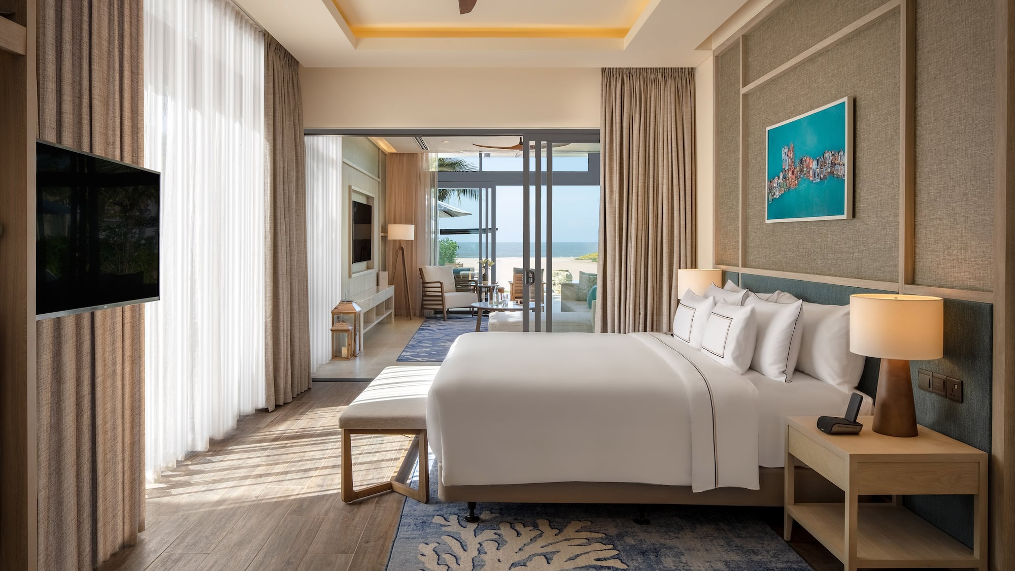 a room with a bed and a window