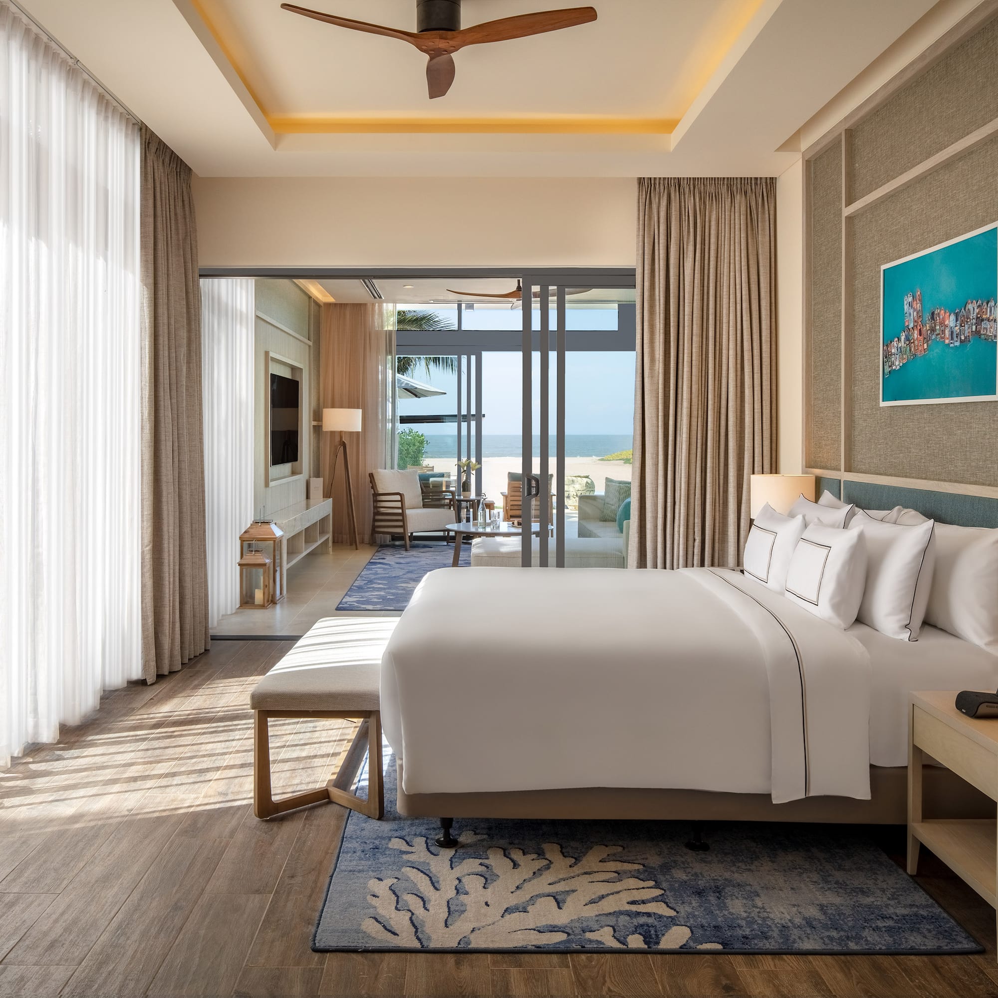 a room with a bed and a window