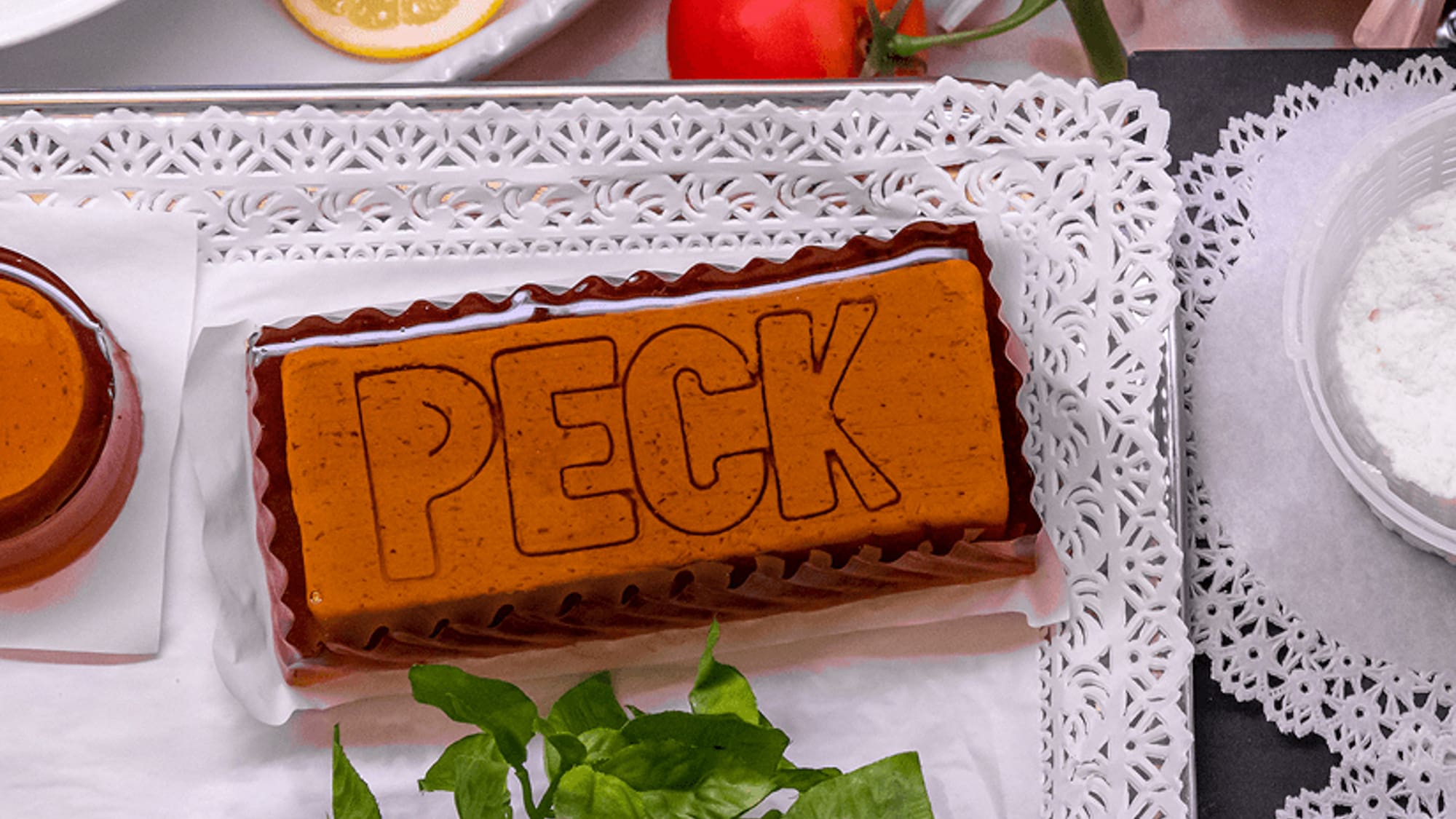 a cake on a tray