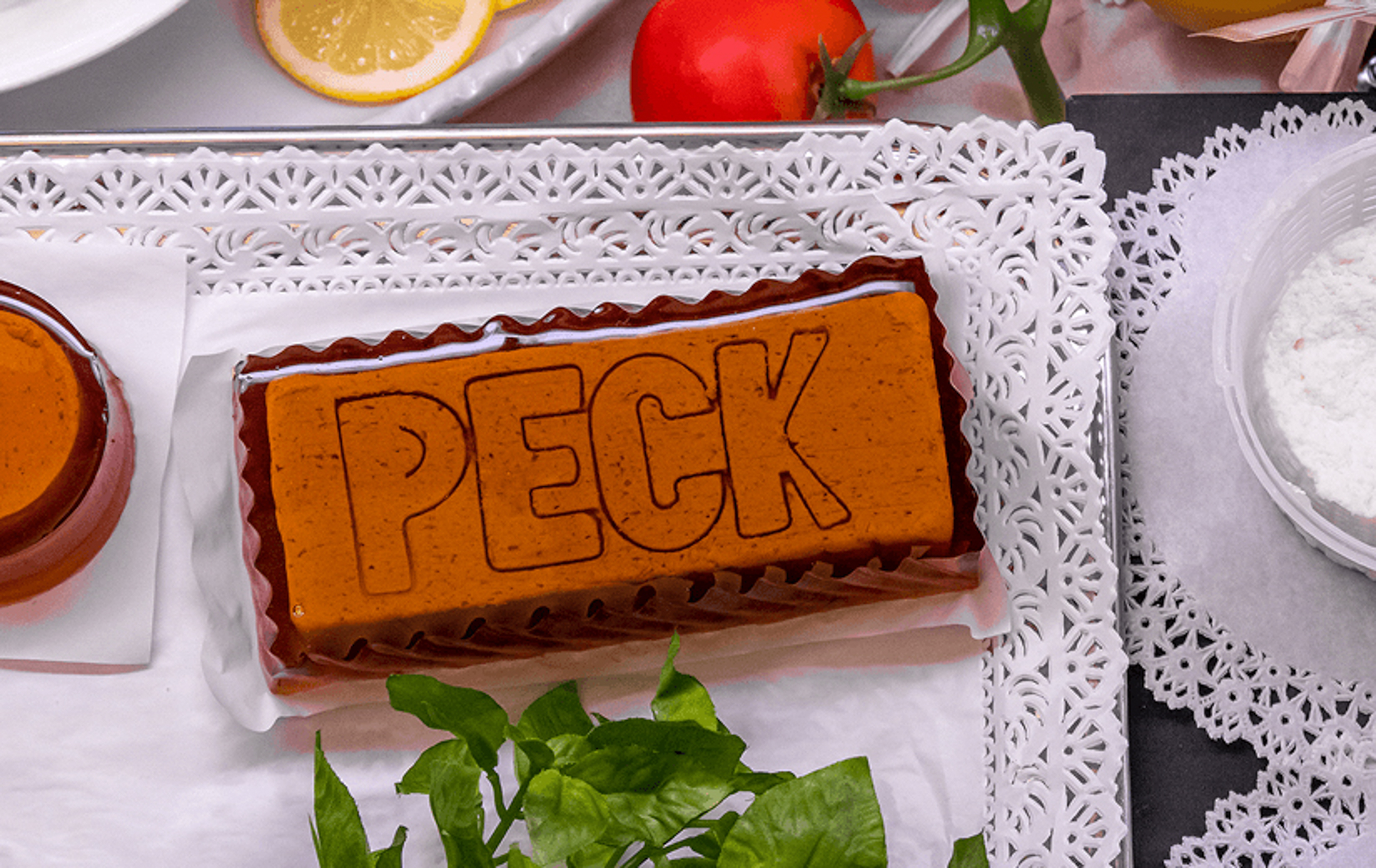 a cake on a tray