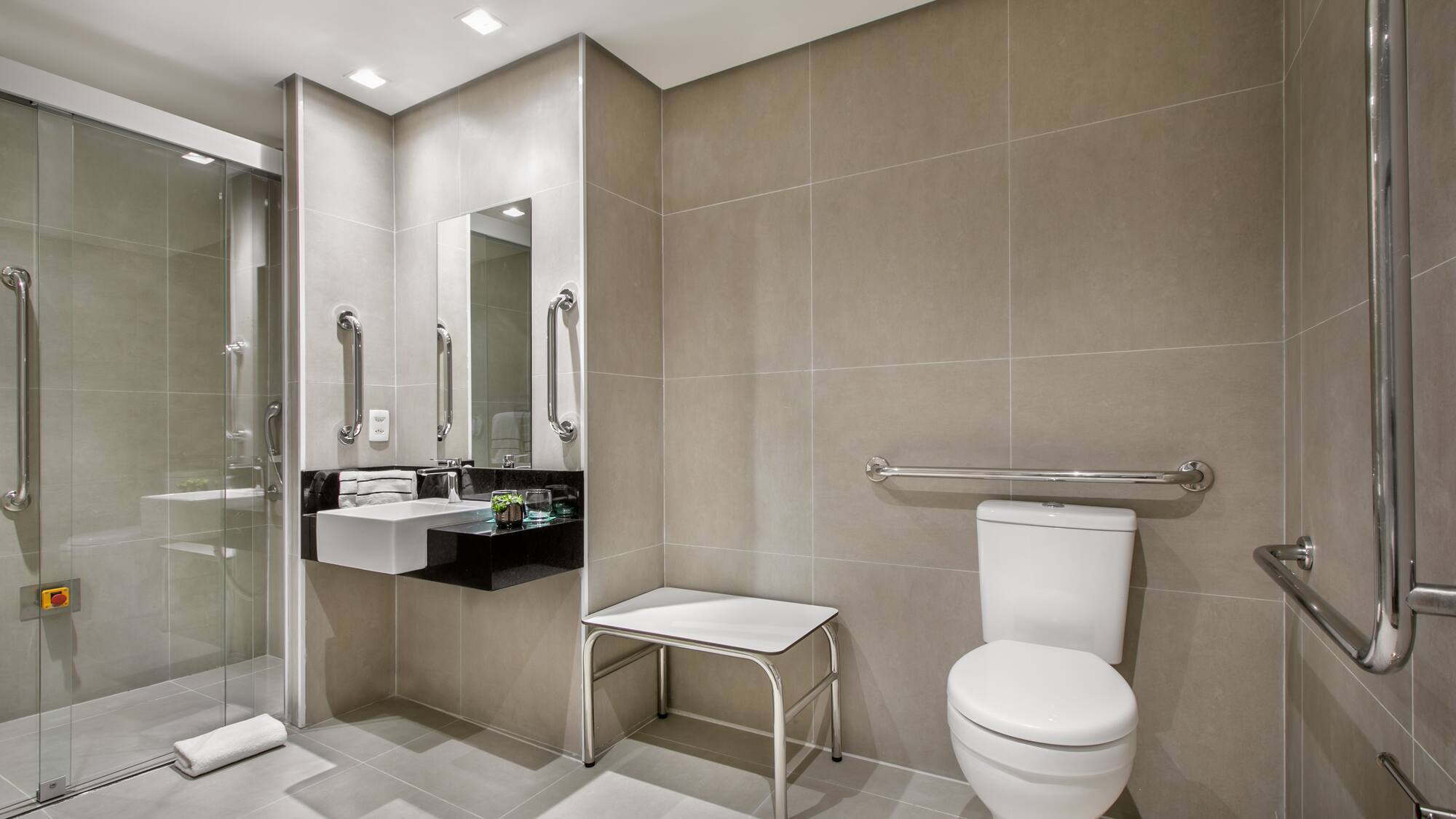 a bathroom with a sink and toilet