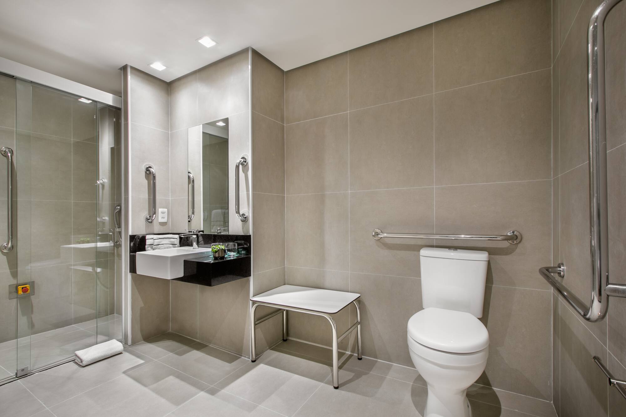 a bathroom with a sink and toilet