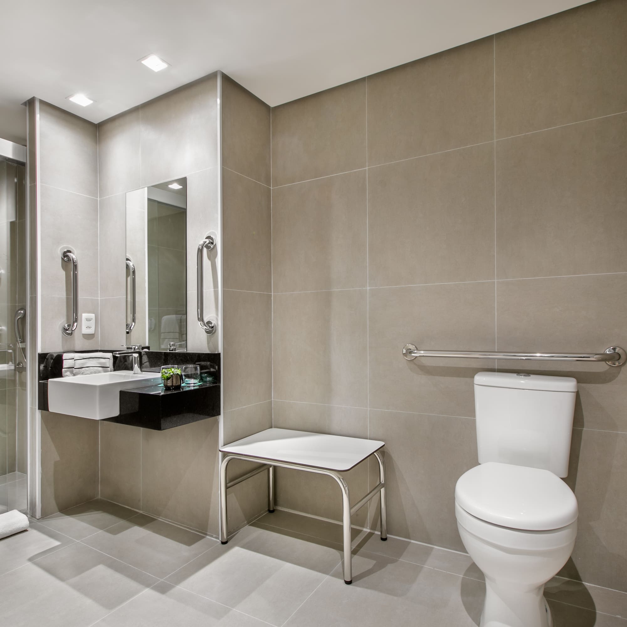 a bathroom with a sink and toilet