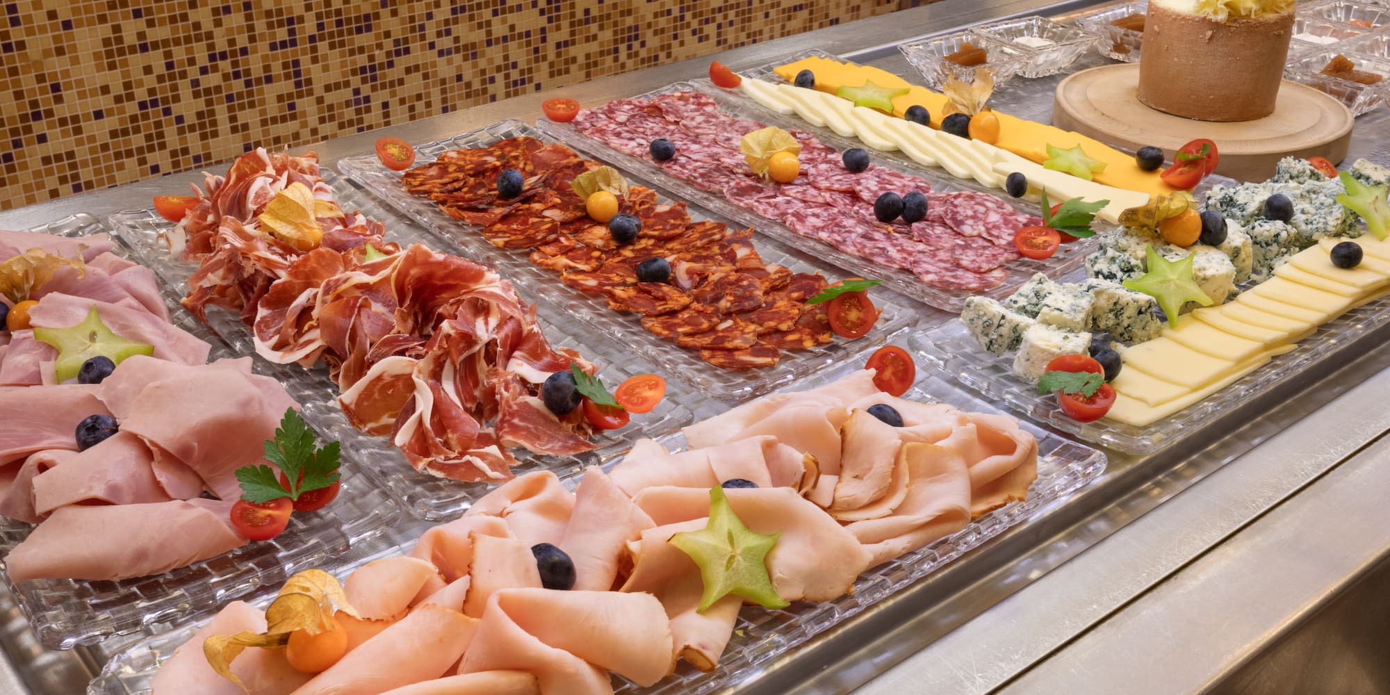 a tray of food on a table