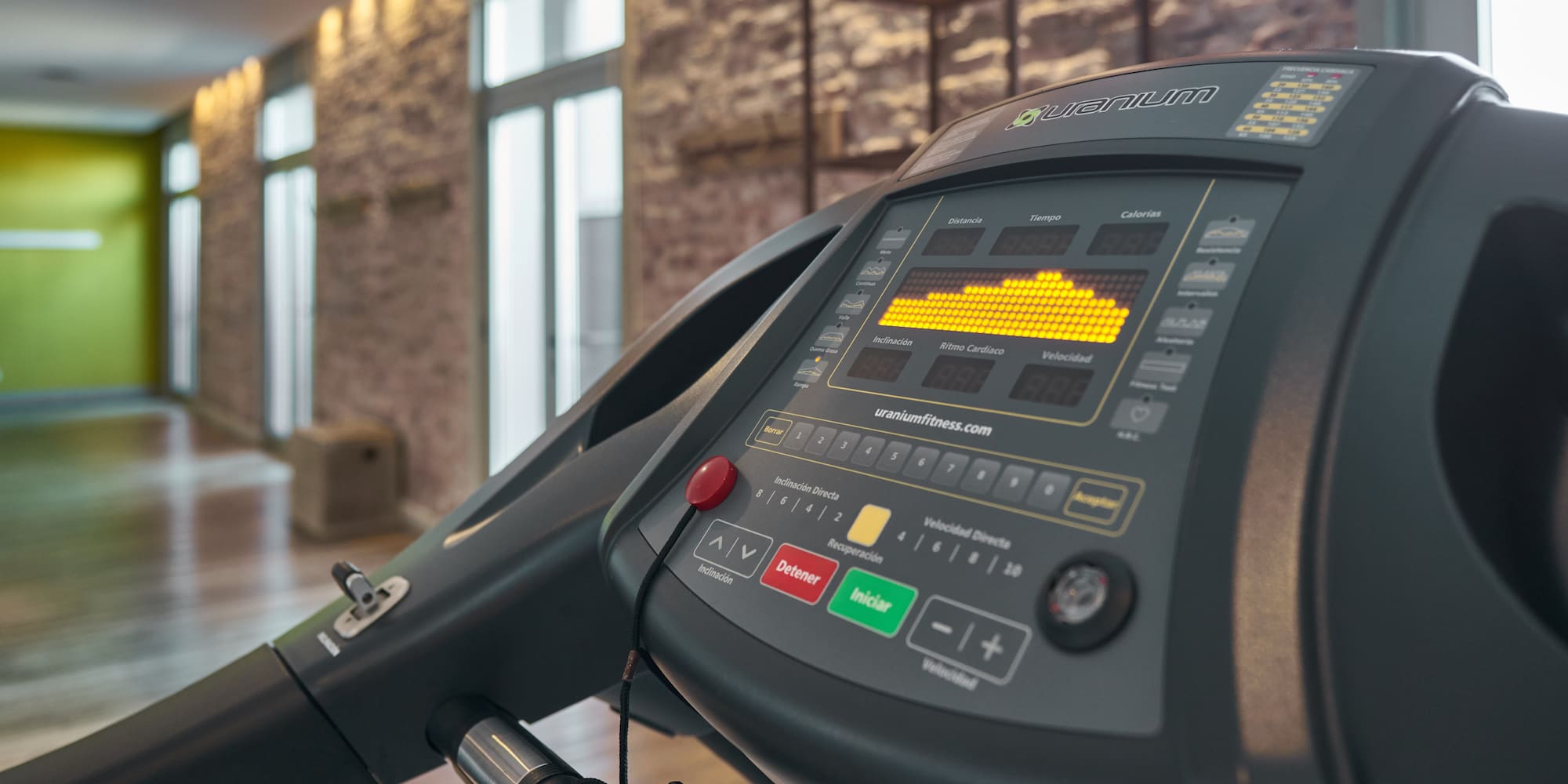 a treadmill in a room