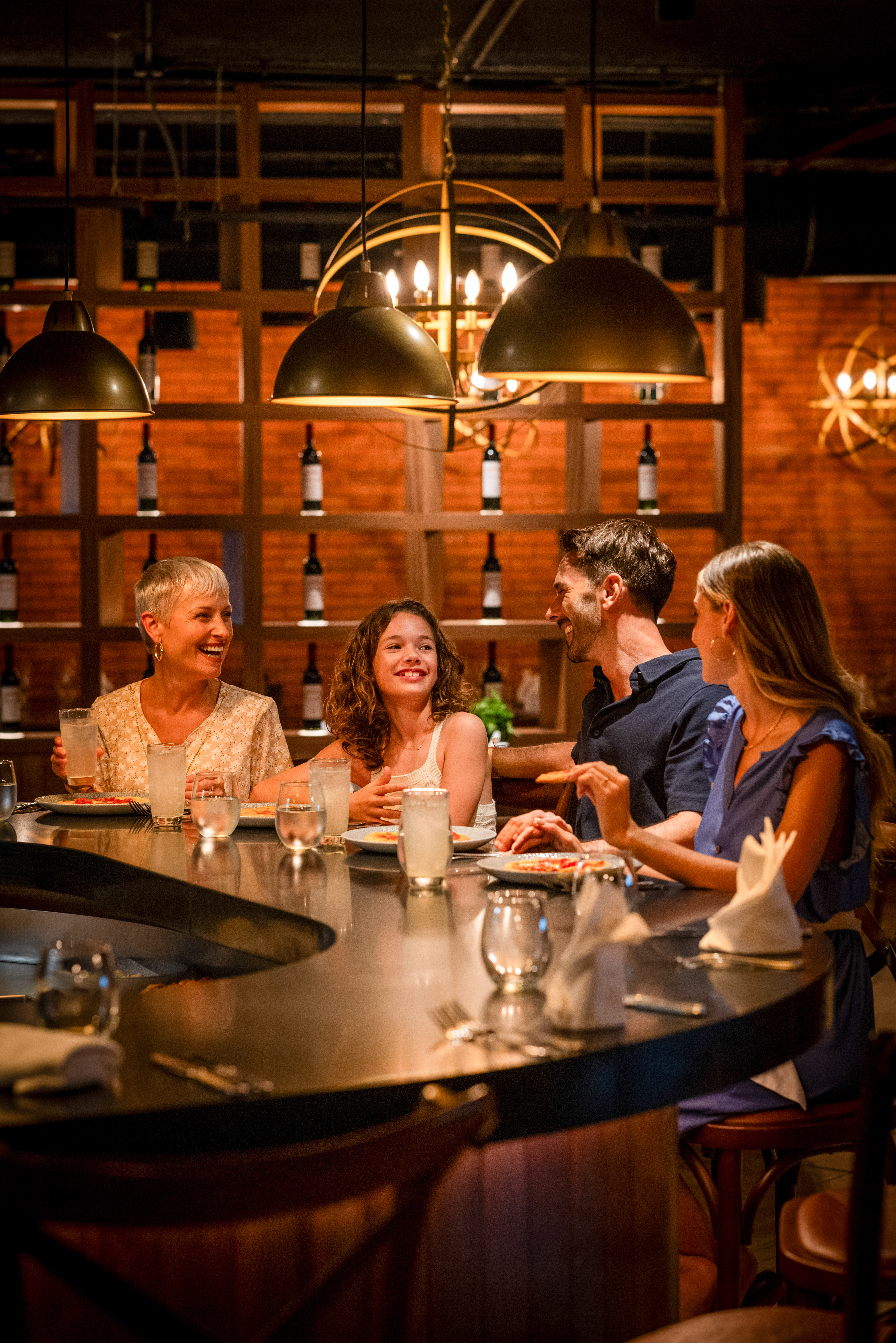a group of people sitting at a table