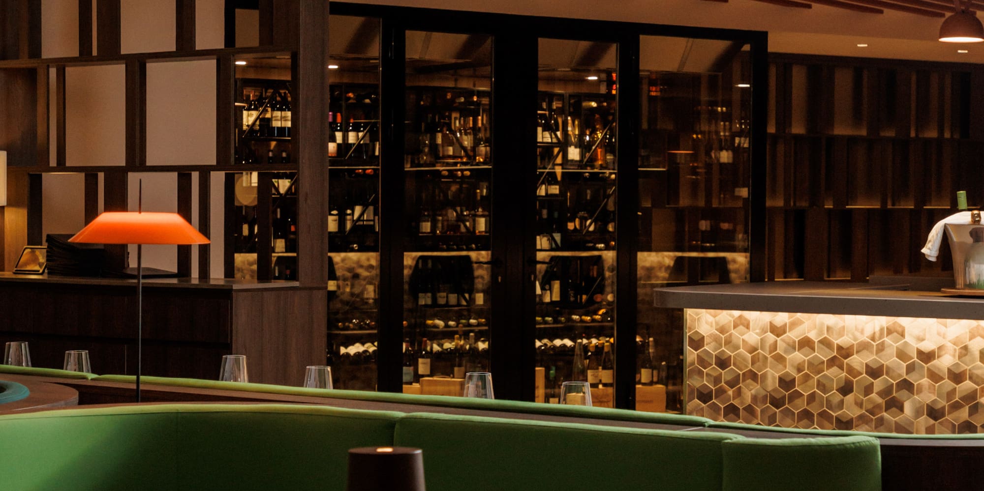 a restaurant with tables and chairs